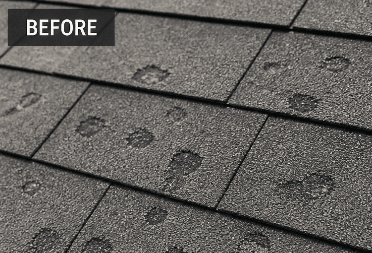 Roofing Calgary hail damage one before (1)